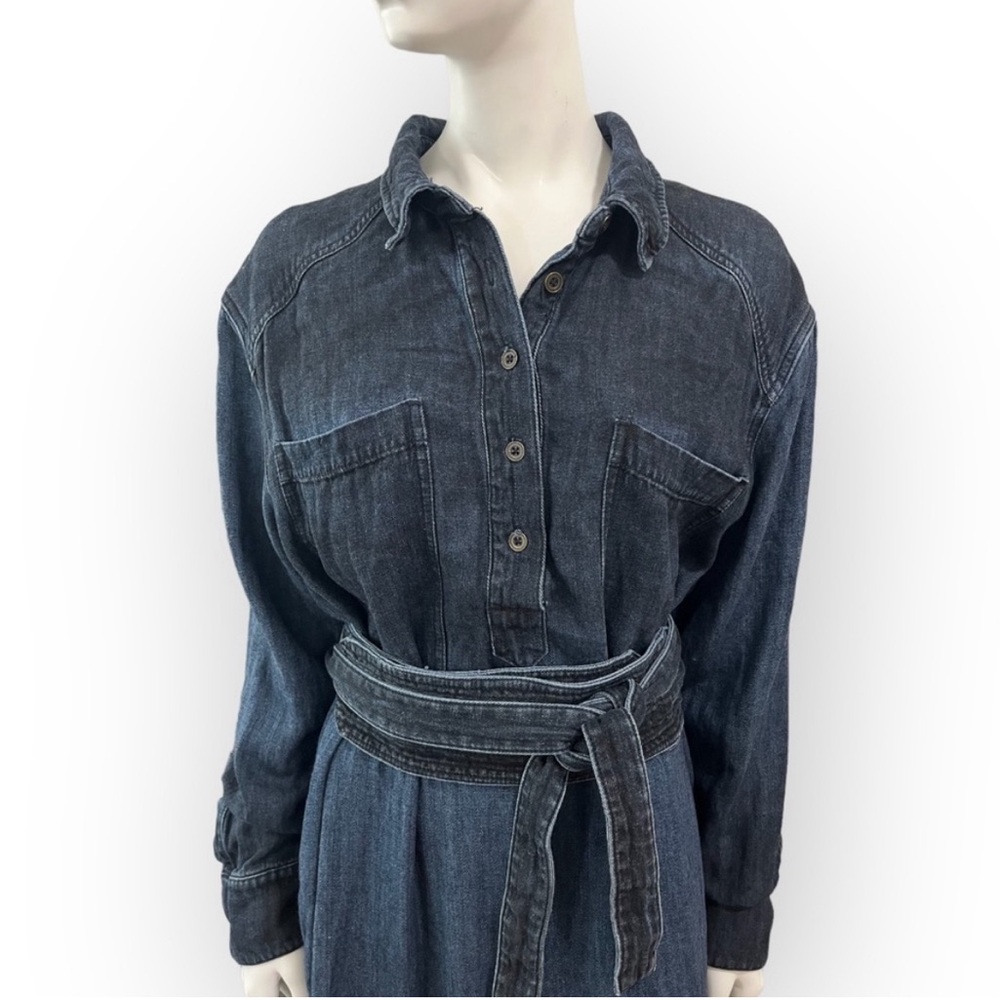 Free People Linen Blend Belted Tunic